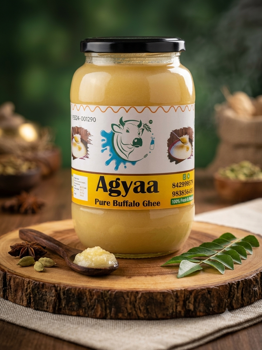 Agyaa Pure Buffalo Cultured Ghee: The Command of Purity 1 ltr